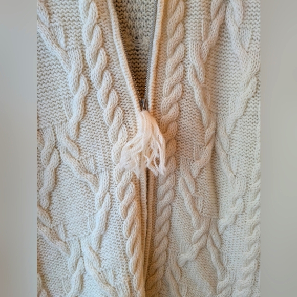 Thomas Keeling Wool Cable Knit Long Cardigan 1X - Picture 4 of 11